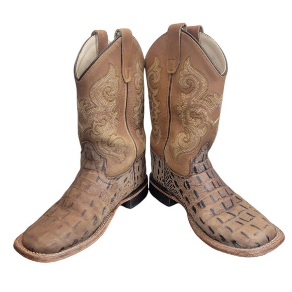 Kid's Alligator Print Square Toe Western Boots Size 1D‎ by Old West bsc1830 - Picture 2 of 12